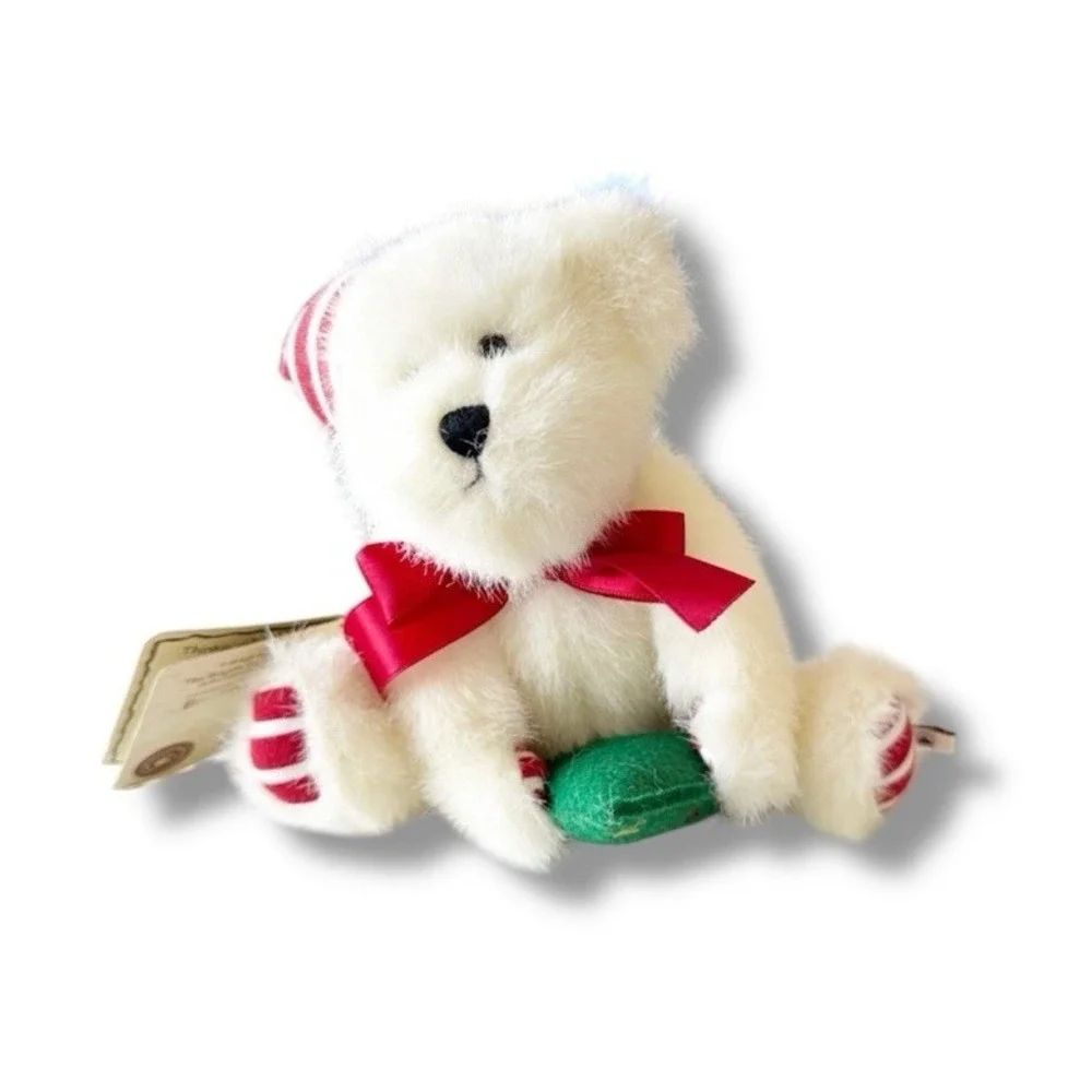 Boyds The Head Bean Collection I.B. Lieve Plush Bear Christmas Holiday Mint Tags